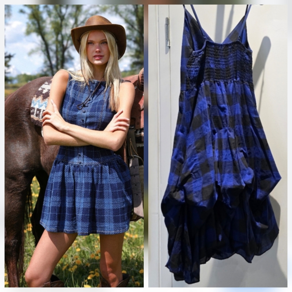 🎃Cowgirl Halloween Costume Inspiration 🟣Checker/Plaid Dress